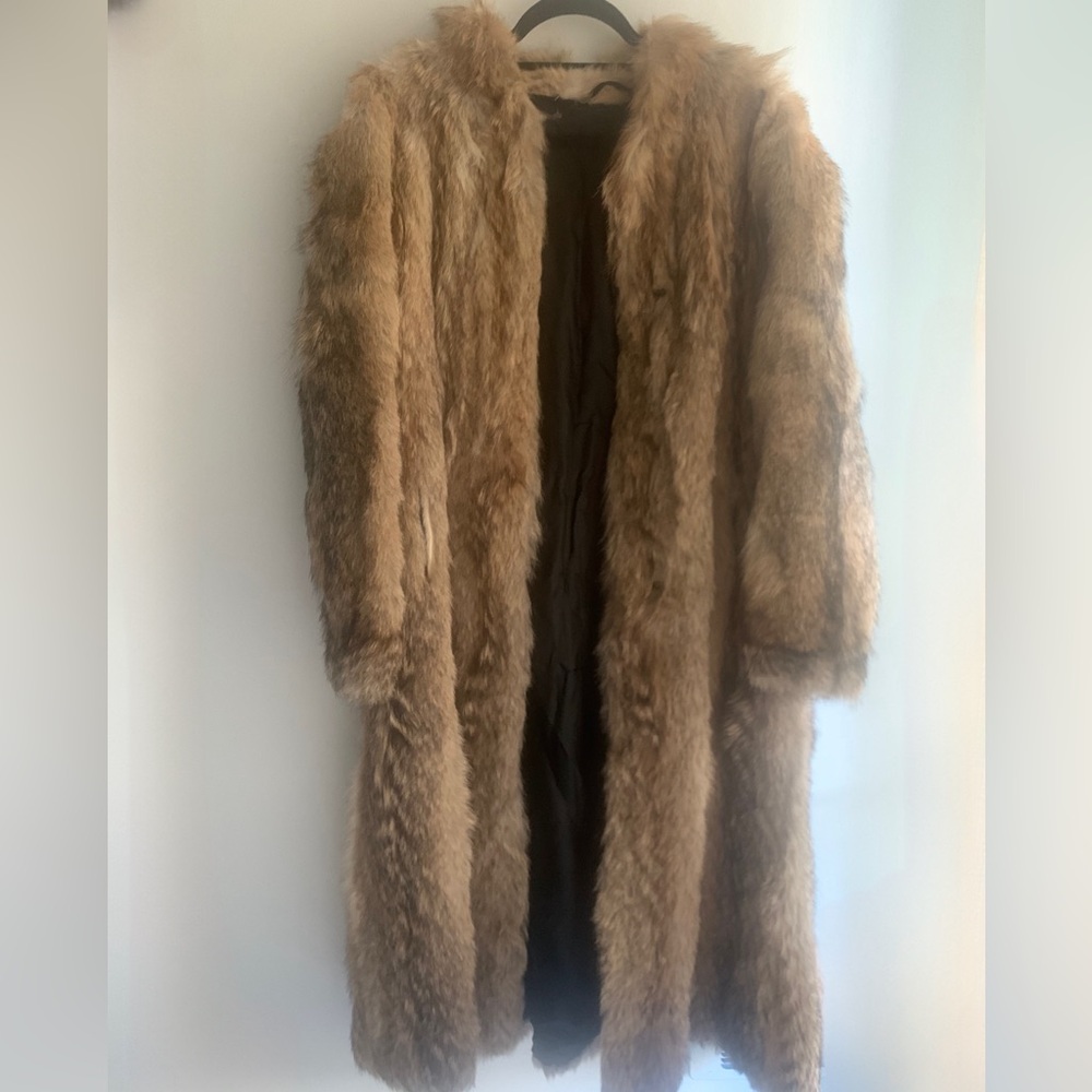 Bohemian Genuine Fox Fur Coat | Calf-Length Auth Fur Jacket | Tan Brown *AMAZING